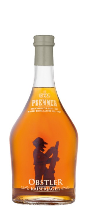 Psenner Kaiserjäger Obstler mit Holzfigur 38% vol. 0,7-l